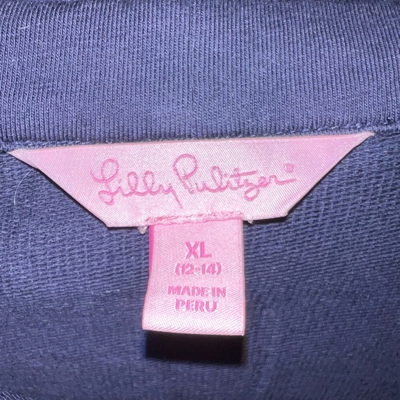 Lilly Pulitzer Navy Half Zip Zacket - Picture 2 of 3